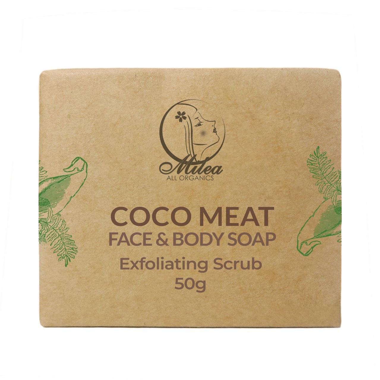 Coco Meat Exfoliating Scrub Soap - Milea All Organics - Philippines