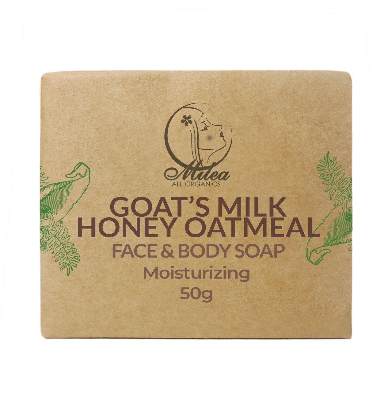 Goat's Milk Honey Oatmeal Soap Soaps Milea All Organics 25g 