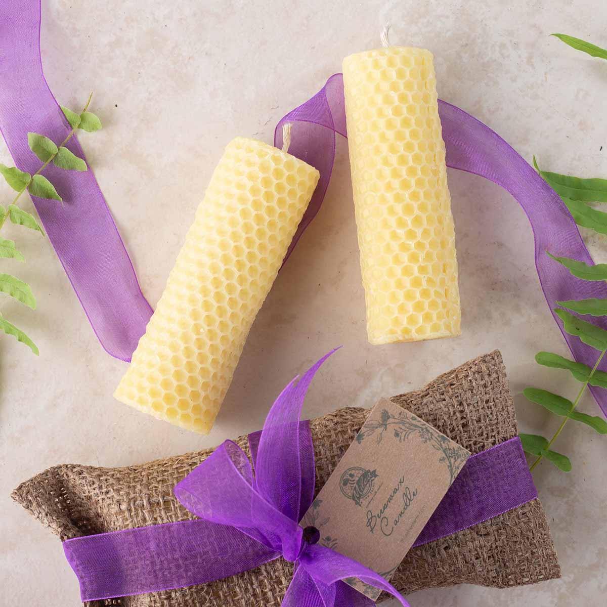 Hand-rolled Pure Beeswax Candle - Milea All Organics - Philippines