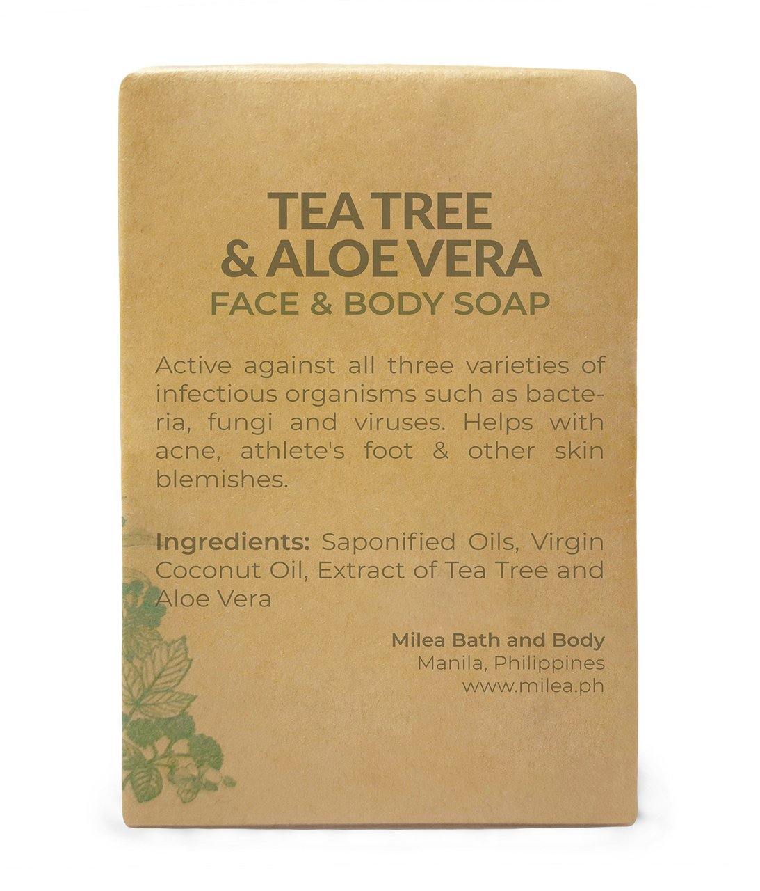 Tea Tree with Aloe Vera Bath Soap Soaps Milea All Organics 